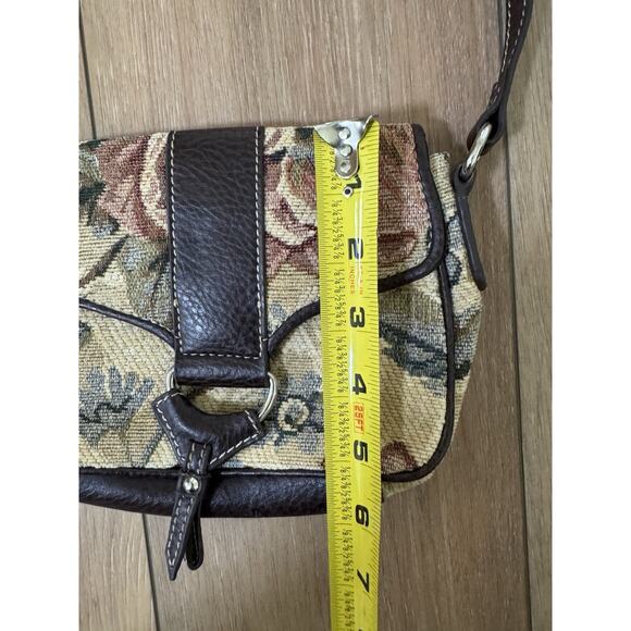 Vintage Y2K NY & Co Mini Tiny Tapestry Purse Floral Mocha Cottagecore - Picture 5 of 11